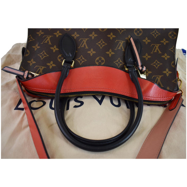 LOUIS VUITTON Tuileries Monogram Canvas Tote Shoulder Bag Brown