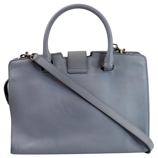 YVES SAINT LAURENT Cabas Baby Leather Tote Shoulder Bag Light Blue
