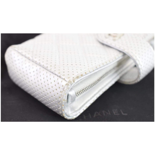 Chanel Perforated Lambskin Quilted Mini Phone Holder clutch