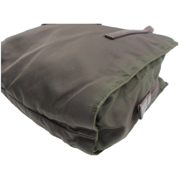 Prada Nylon Tote Shoulder Bag Dark Green - Dallas Handbags