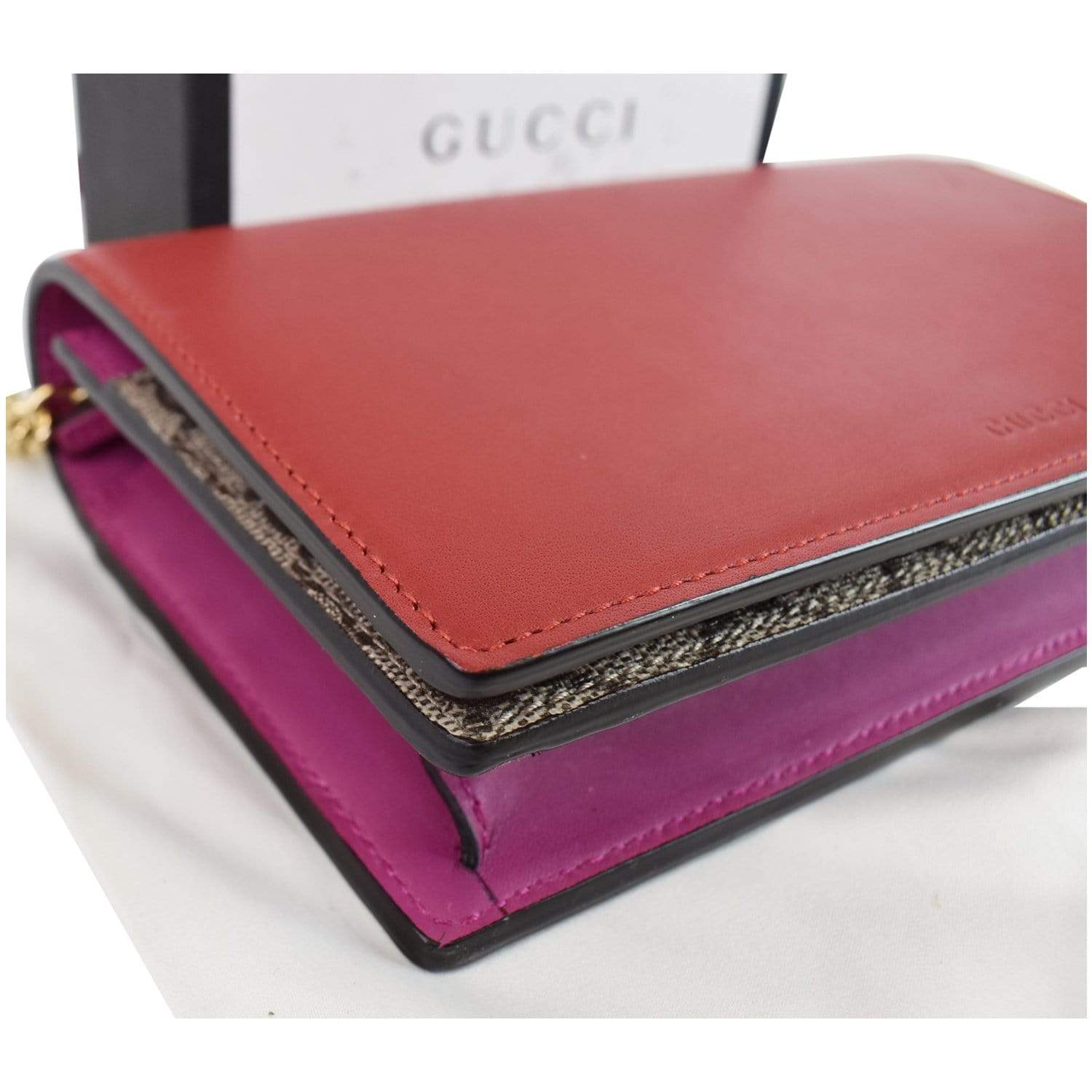NWT Authentic Gucci GG Supreme Apples Pouch, Clutch, Bag, Handbag 624881