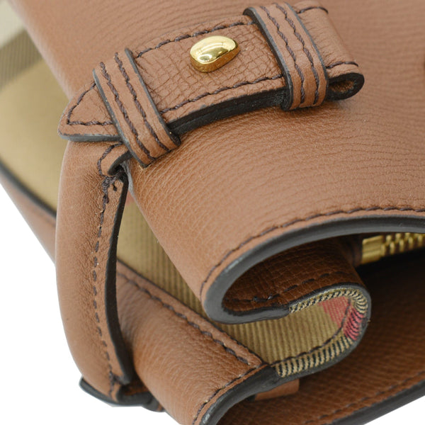 Burberry Banner Medium House Check Tote Bag Tan - DDH