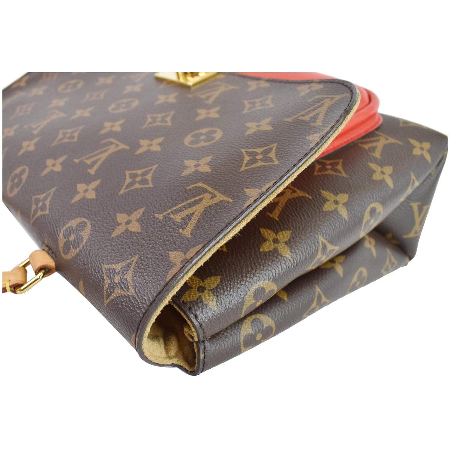 Louis+Vuitton+Marignan+Shoulder+Bag+Beige+Canvas%2FLeather for