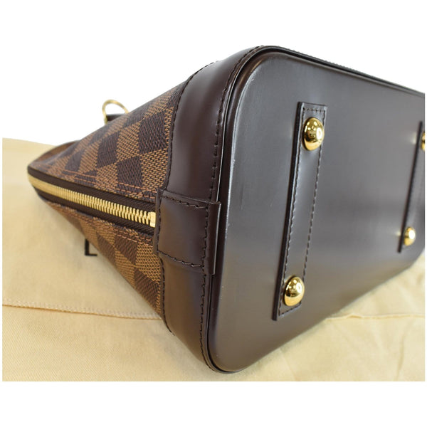 Louis Vuitton Alma Damier Ebene Satchel Bag Women-Brown - brass studs
