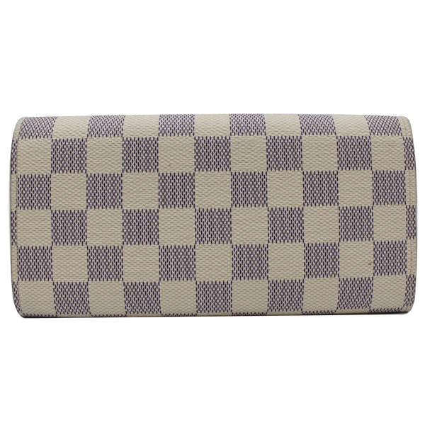 LOUIS VUITTON Emilie Damier Azur Wallet White