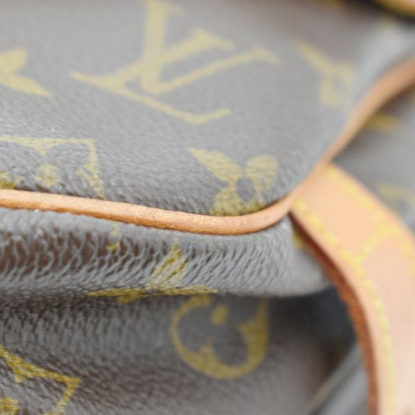 LOUIS VUITTON Saumur 30 Monogram Canvas Crossbody Bag Brown