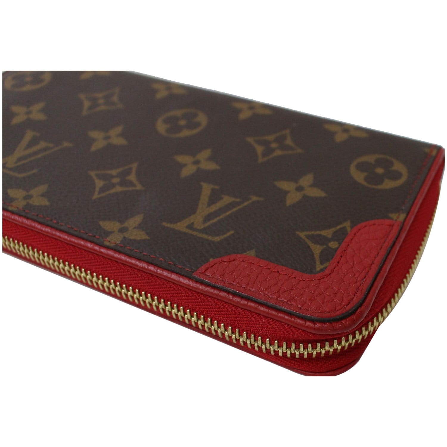 Billetera Louis Vuitton Zippy en charol Monogram rojo