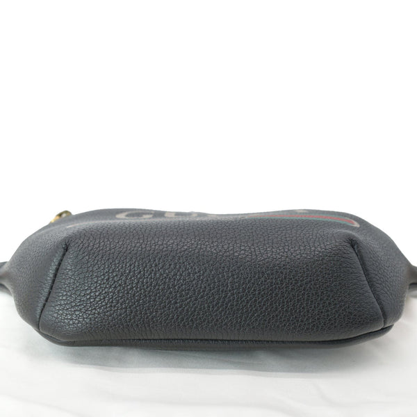 GUCCI Print Grained Calfskin Leather Belt Bag Black | DDH