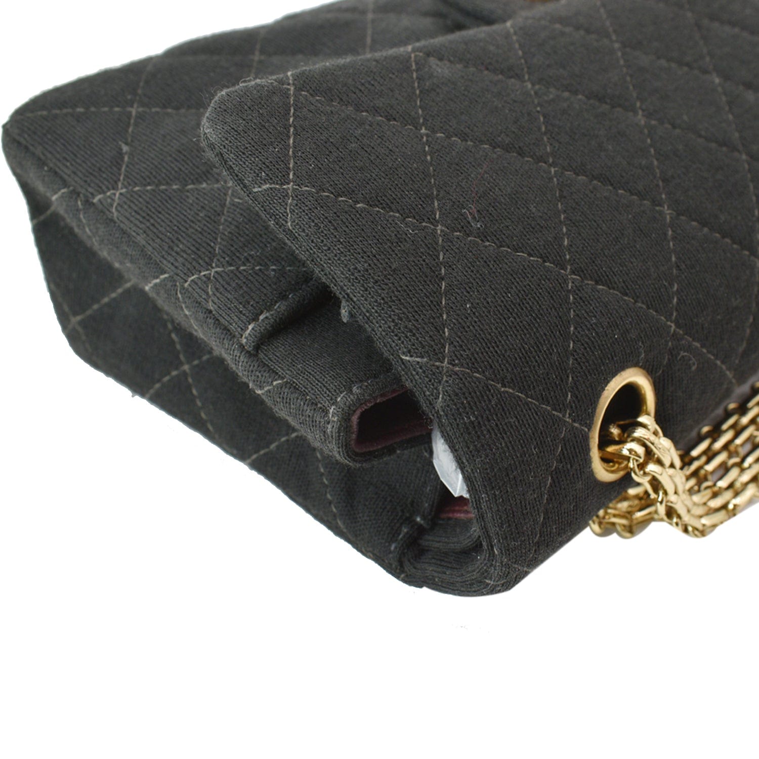 chanel quilted fabric handbag