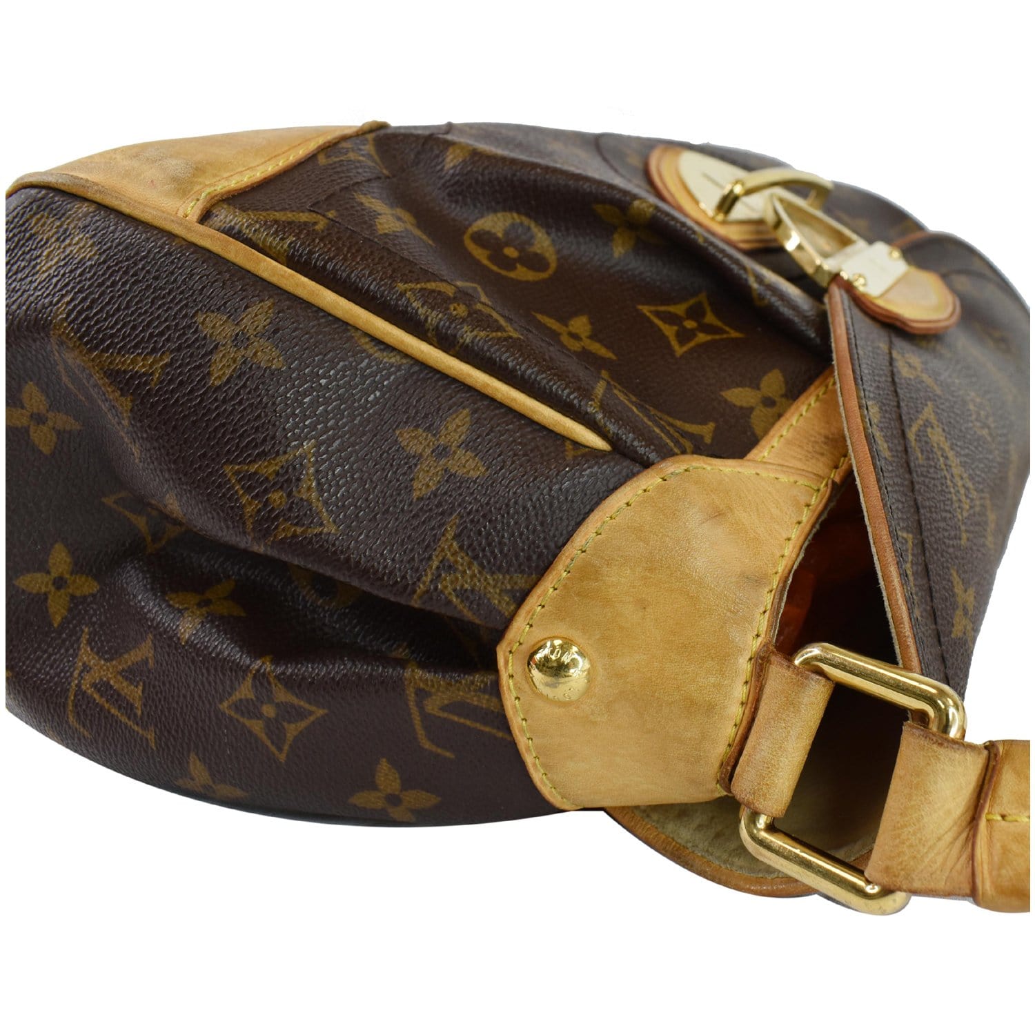 Beverly cloth handbag Louis Vuitton Brown in Cloth - 34029847