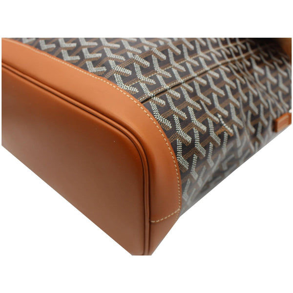 GOYARD Alpin MM Goyardine Canvas Leather Backpack Bag Tan