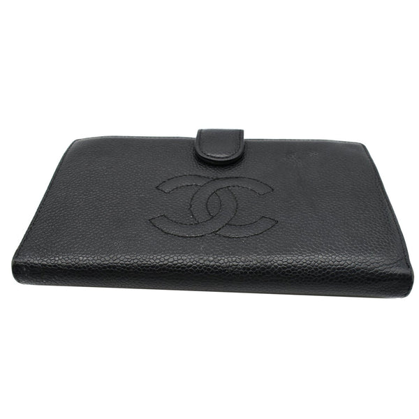 CHANEL Vintage CC Caviar Leather Bifold Wallet Black