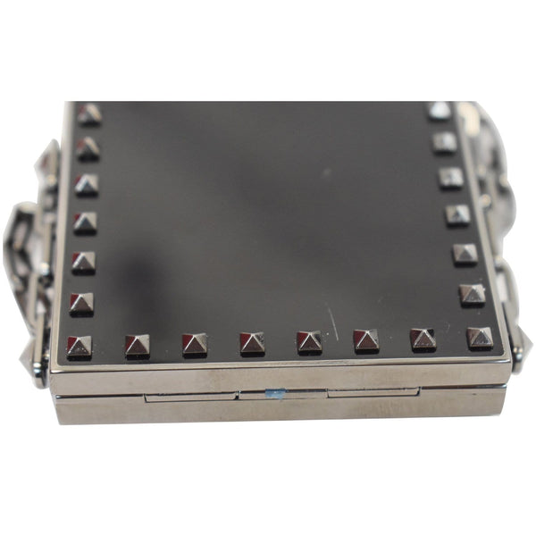 Valentino Minaudiere Studded Mirror wallet top side