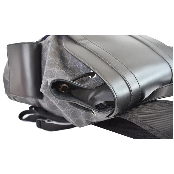 Gucci GG Supreme Leather trims Microfiber Backpack Black