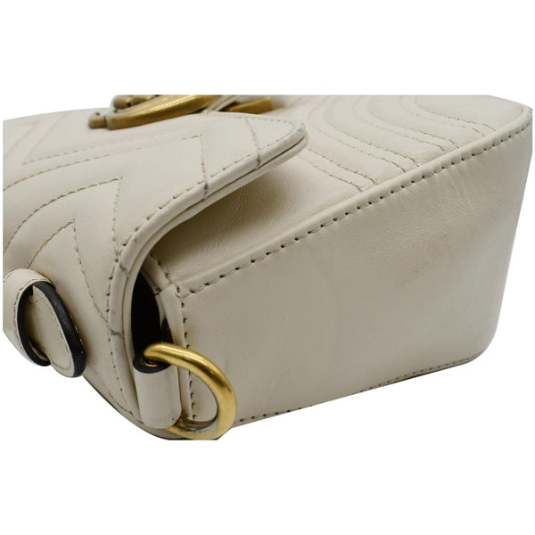 GUCCI GG Marmont Mini Top Handle Shoulder Bag White 547260- 20% OFF