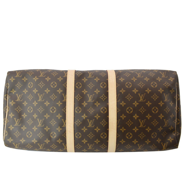 LOUIS VUITTON Keepall 55 Monogram Canvas Travel Bag Brown