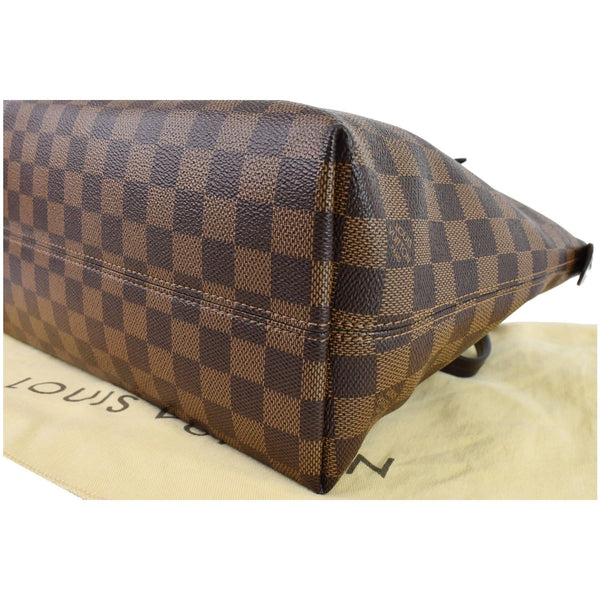 Louis Vuitton Iena PM Damier Ebene Tote Bag Brown - bottom side view
