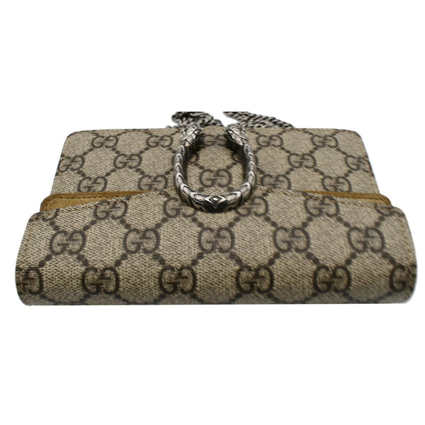 GUCCI Dionysus Super Mini GG Supreme Canvas Crossbody Bag Taupe 476432