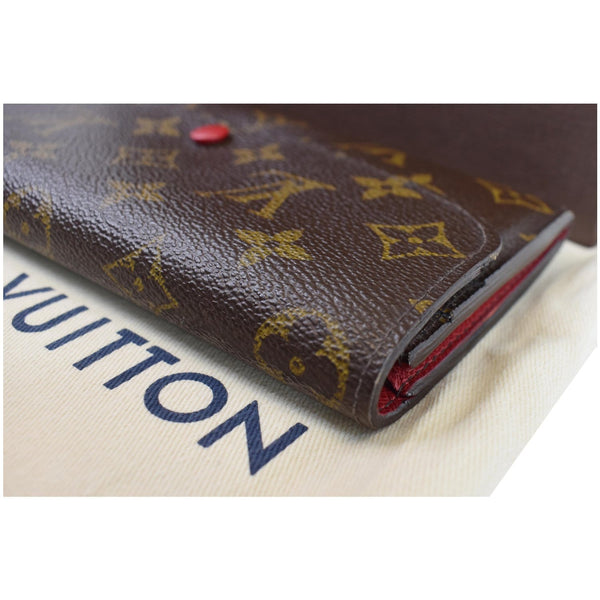 Louis Vuitton Emilie Monogram Canvas Wallet corner focused 