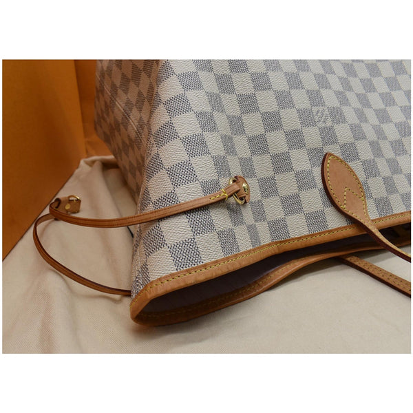 LOUIS VUITTON  Neverfull GM Damier Azur Tote Shoulder Bag White