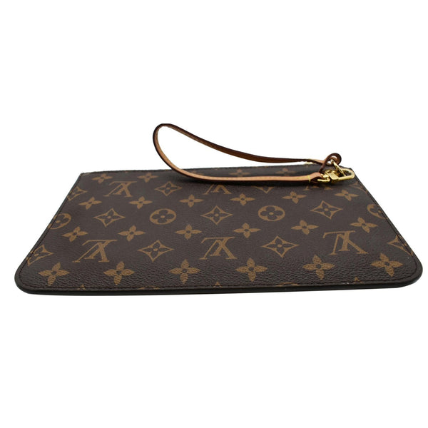 LOUIS VUITTON Neverfull GM Monogram Canvas Pochette Wristlet Pouch Brown