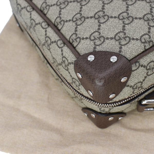 Gucci GG Supreme Monogram Canvas Shoulder Bag Beige