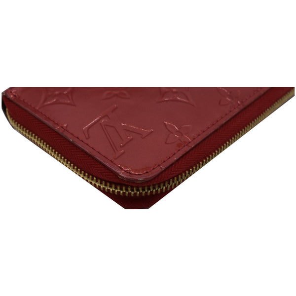 LOUIS VUITTON Monogram Vernis Zippy Wallet Red