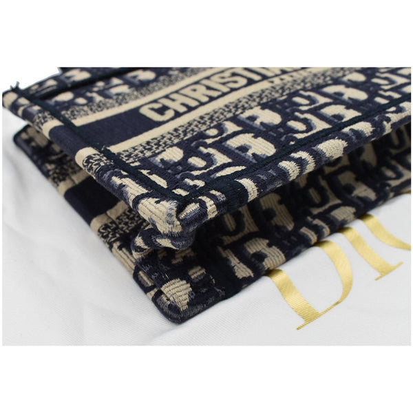 CHRISTIAN DIOR Mini Dior Book Oblique Embroidery Tote Bag Blue