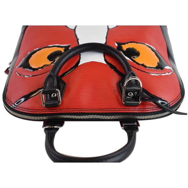 LOUIS VUITTON Kabuki Alma Epi Leather Satchel Bag Red