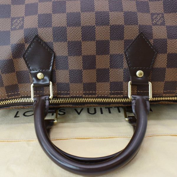 LOUIS VUITTON Speedy 30 Damier Ebene Satchel Bag Brown