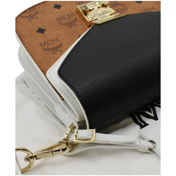 Preowned MCM Small Patricia Visetos Leather Crossbody Bag