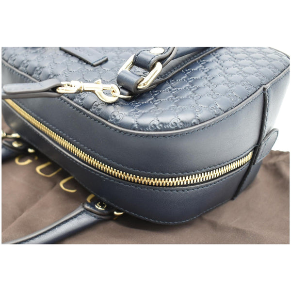 GUCCI Microguccissima Small Leather Crossbody Bag Blue 510289