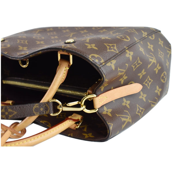 LOUIS VUITTON Montaigne MM Monogram Canvas Shoulder Bag Brown