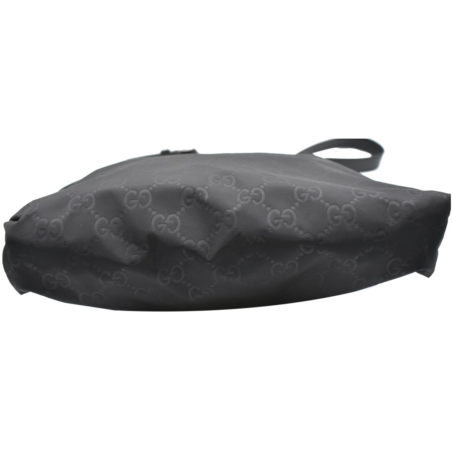 GUCCI Small Tote Black GG Monogram Canvas Shoulder Bag 