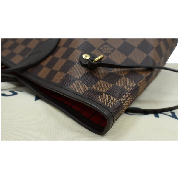 LOUIS VUITTON Neverfull MM Damier Ebene Brown Tote Bag Brown