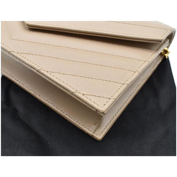 Yves Saint Laurent Matelasse Chevron Grain De Wallet
