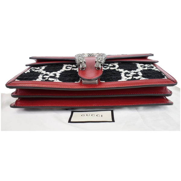 GUCCI Dionysus GG Tweed Small Shoulder Bag Cerise 400249