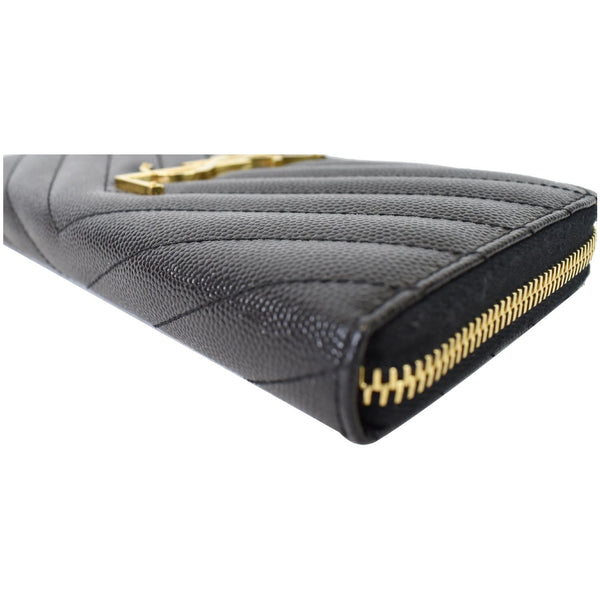 YVES SAINT LAURENT Matelasse Zip Around Wallet Black