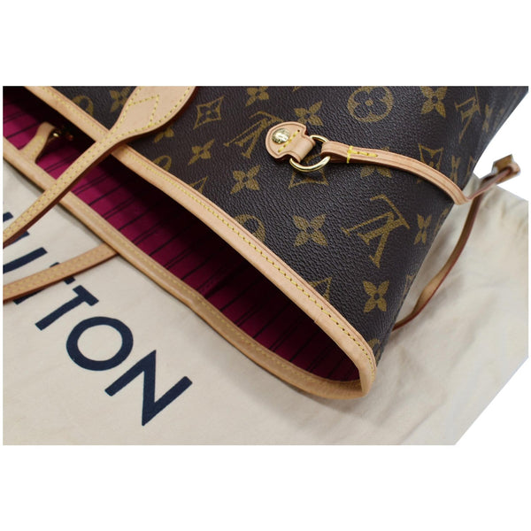 LOUIS VUITTON Neverfull GM Monogram Canvas Tote Shoulder Bag Fuchsia