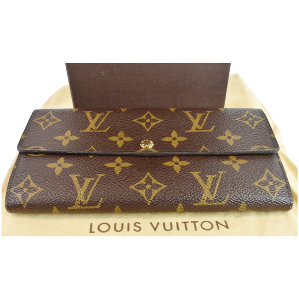 LOUIS VUITTON Monogram Canvas Sarah Wallet Brown
