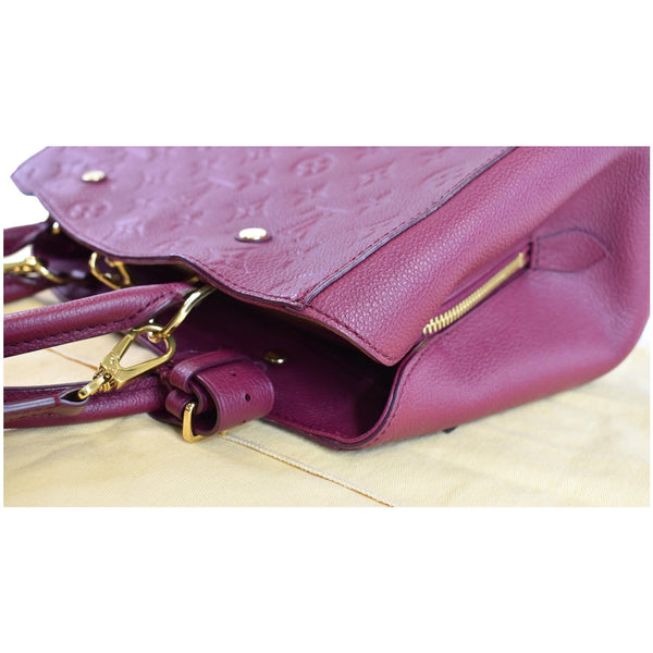 LOUIS VUITTON Montaigne MM Monogram Empreinte Shoulder Bag Raisin