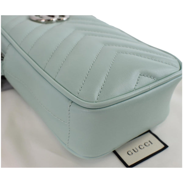 GUCCI GG Marmont Mini Matelasse Leather Corssbody Bag Mint 598597