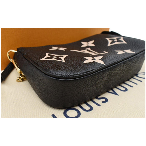LOUIS VUITTON Mini Pochette Bicolor Monogram Empreinte Accessoires Pouch Black