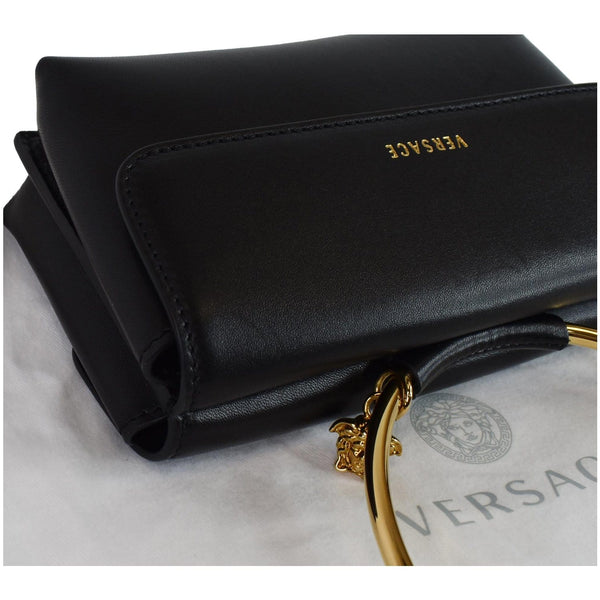 VERSACE Medusa Aeternitas Bangle Evening Charm Satchel Bag Black