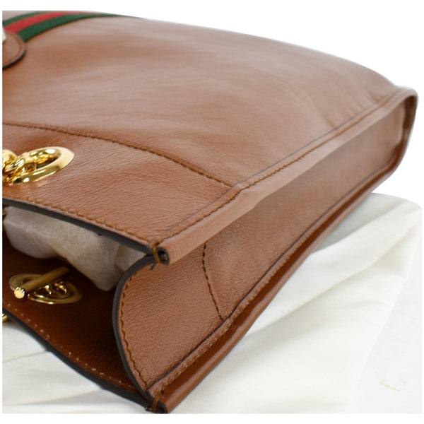 Gucci Rajah Large Leather Shoulder Bag Brown