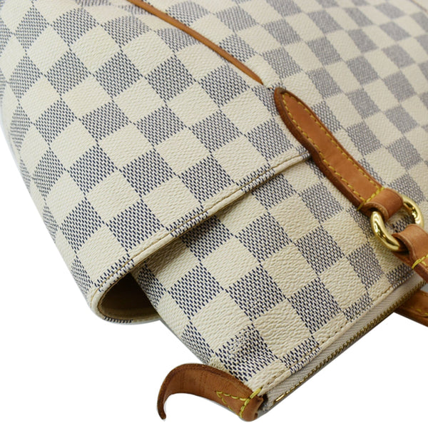 LOUIS VUITTON Totally PM Damier Azur Shoulder Bag White