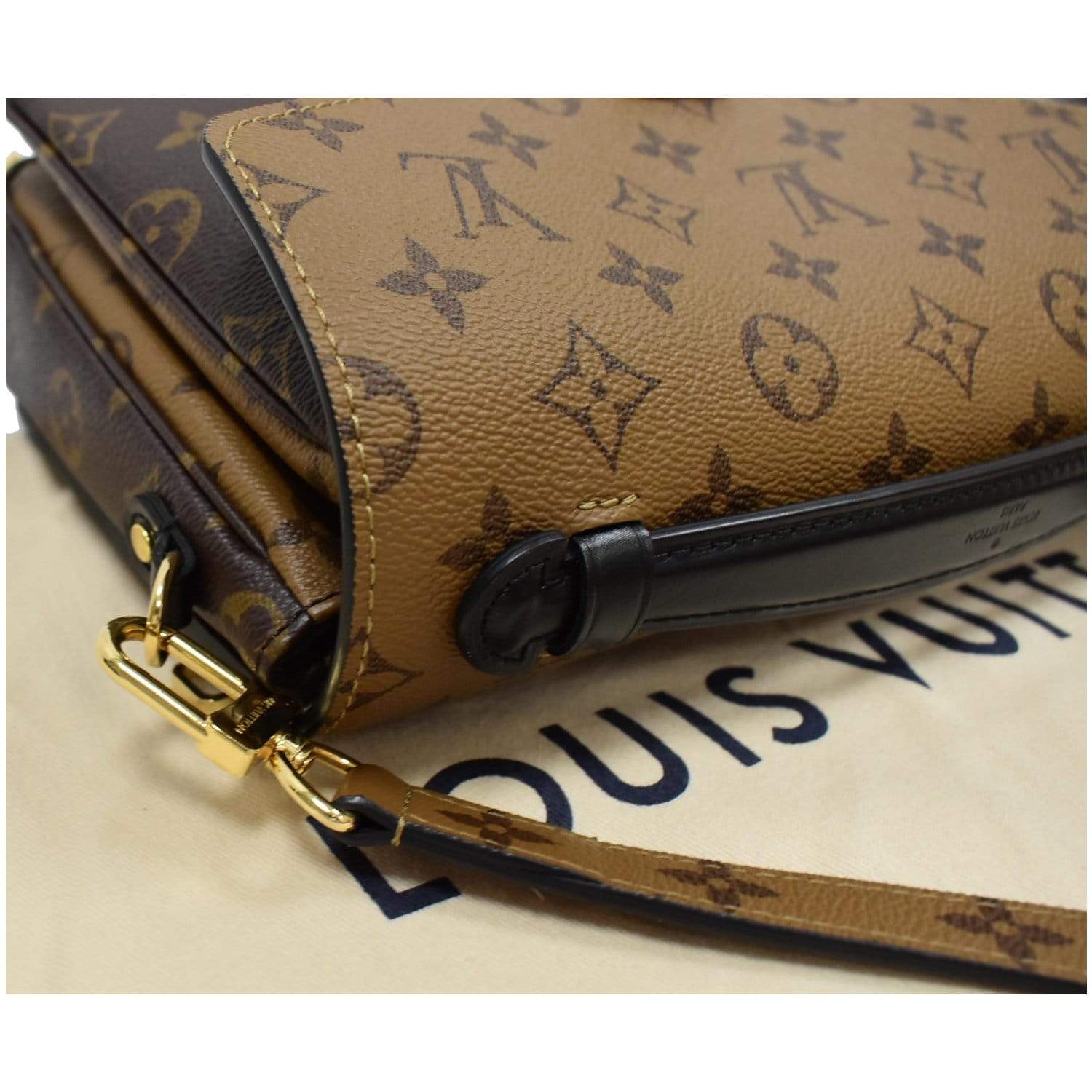 Louis Vuitton Pochette Metis Shiny Epi Leather with Reverse Monogram Canvas  Mini Brown 1135731