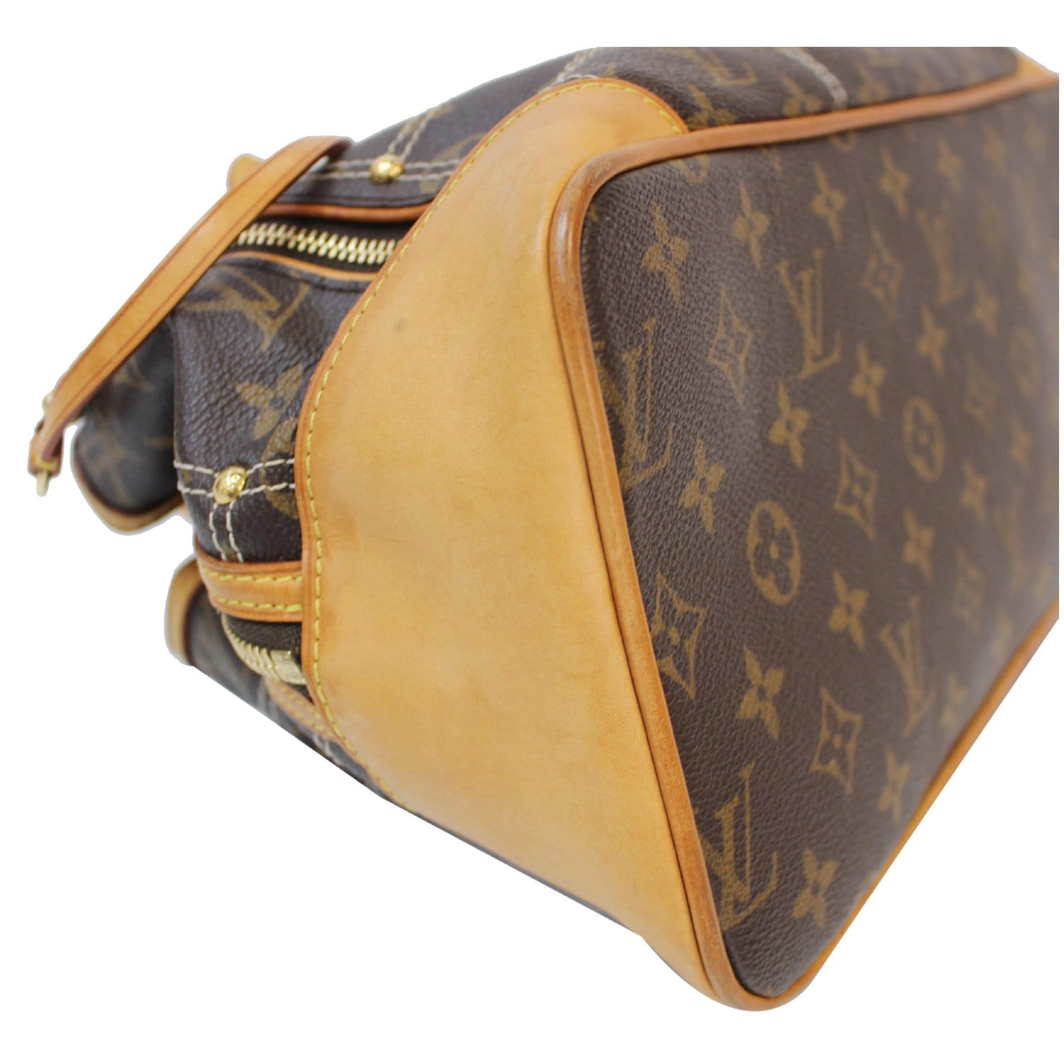 RvceShops Revival, Brown Louis Vuitton Monogram Sac Riveting Shoulder Bag