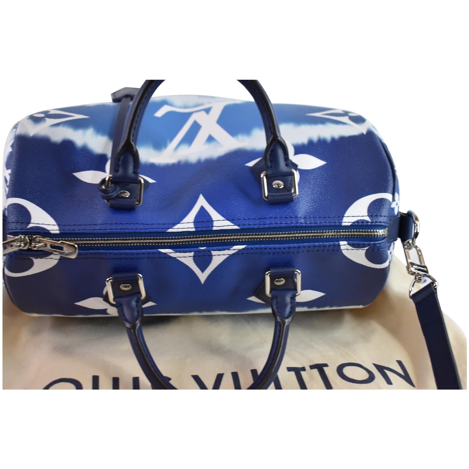 Louis Vuitton Speedy Bandoulière 30 Bag Damier Canvas With Blue Braid -  Praise To Heaven