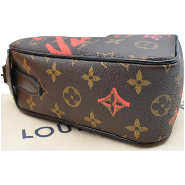 LOUIS VUITTON Sac Coeur Heart Monogram Canvas Crossbody Bag Brown